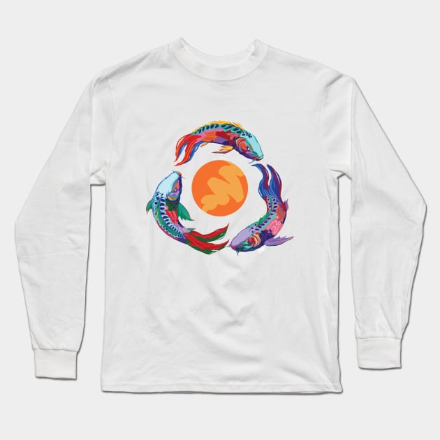 Around The Sun by CRASHTHEKOI Long Sleeve T-Shirt by Theorist Club